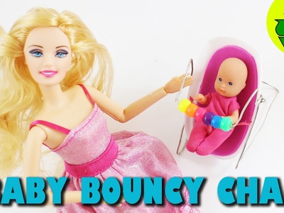Make a FUNCTIONAL BOUNCY CHAIR for your Doll's baby - Doll Crafts
