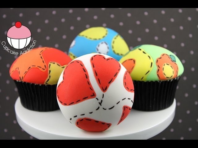 Make Fondant Patchwork Cupcakes - Easy Sugar Fabric Technique by Cupcake Addiction