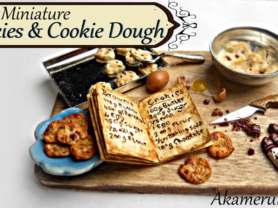 Miniatue Cookies and cookie dough tutorial - Miniature baking scene