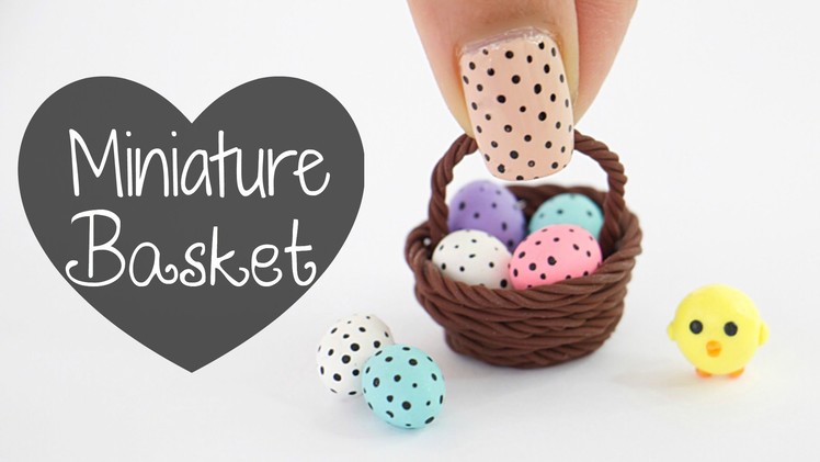 Miniature Easter Egg Basket Using Clay