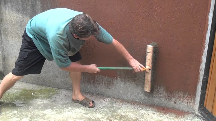 Painting Cement Walls With Clay Slip Part 1 of 2