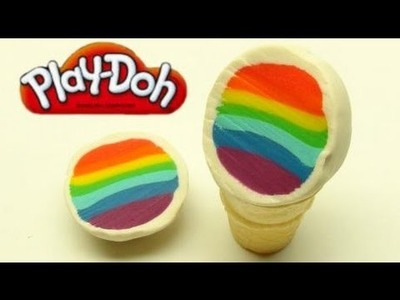 Playdoh Rainbow Ice Cream Cone!