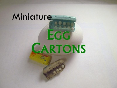 Polymer Clay.Paper Dollhouse Miniature Egg Cartons