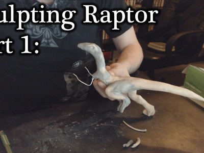Polymer Clay Velociraptor Raptor part 1. sculpting