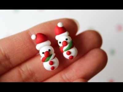 Snowman Earrings. Featured on Sweetorials!