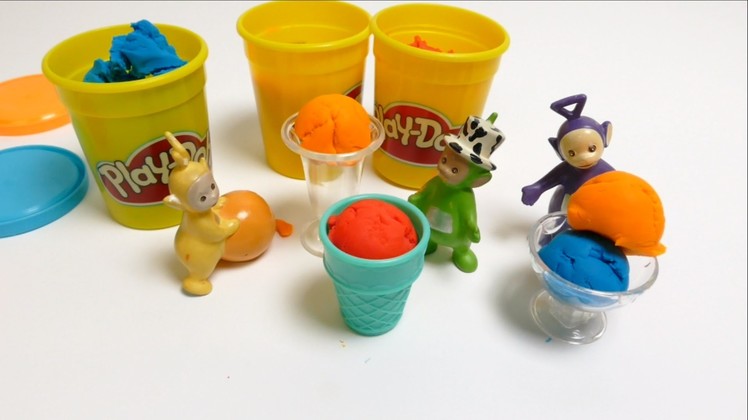 Teletubbies Play with Play-Doh Ice Cream Clay