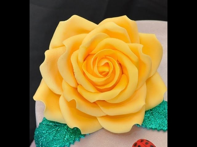 Tutorial  rose in pasta di zucchero ,TUTORIAL Simple Petal Rose Gumpaste Fondant for Cake
