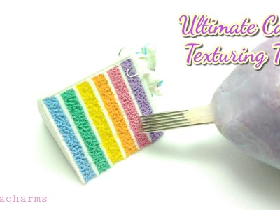 Ultimate Cake Texturing Tool : Polymer Clay Tutorial : Polymer Clay Cake