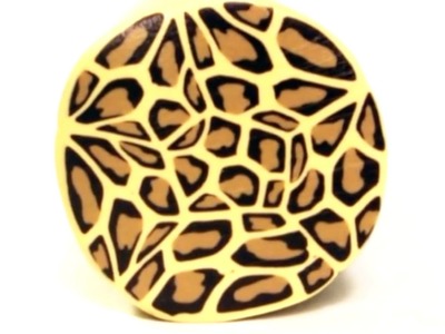 Video remake in English: Millefiori cane Leopard Skin polymer clay tutorial