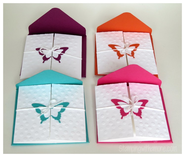 3 x 3 Elegant Butterfly Card Set
