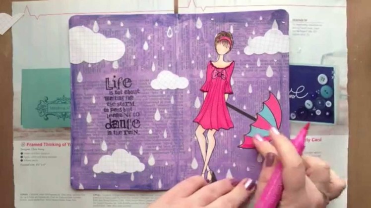 Art Journal Page - Dance In The Rain