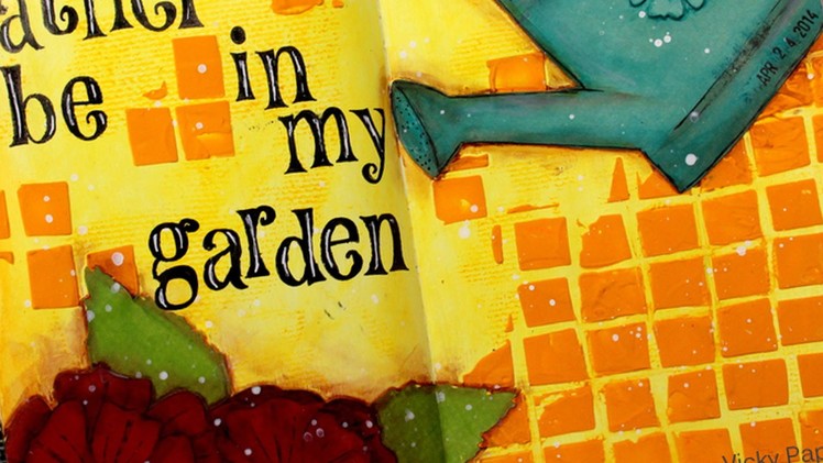 Art Journal page: I'd rather be in my garden