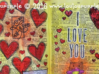 Dictionary Art Journal. Mixed Media. Love.