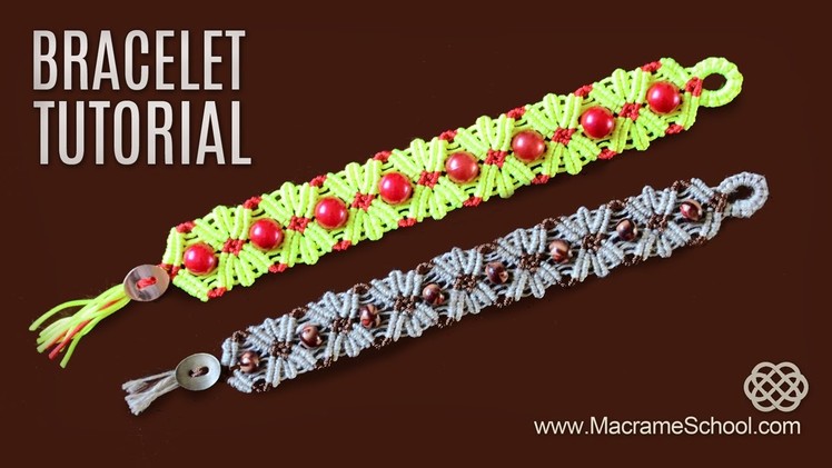 Flower Bracelet Tutorial by Macrame School