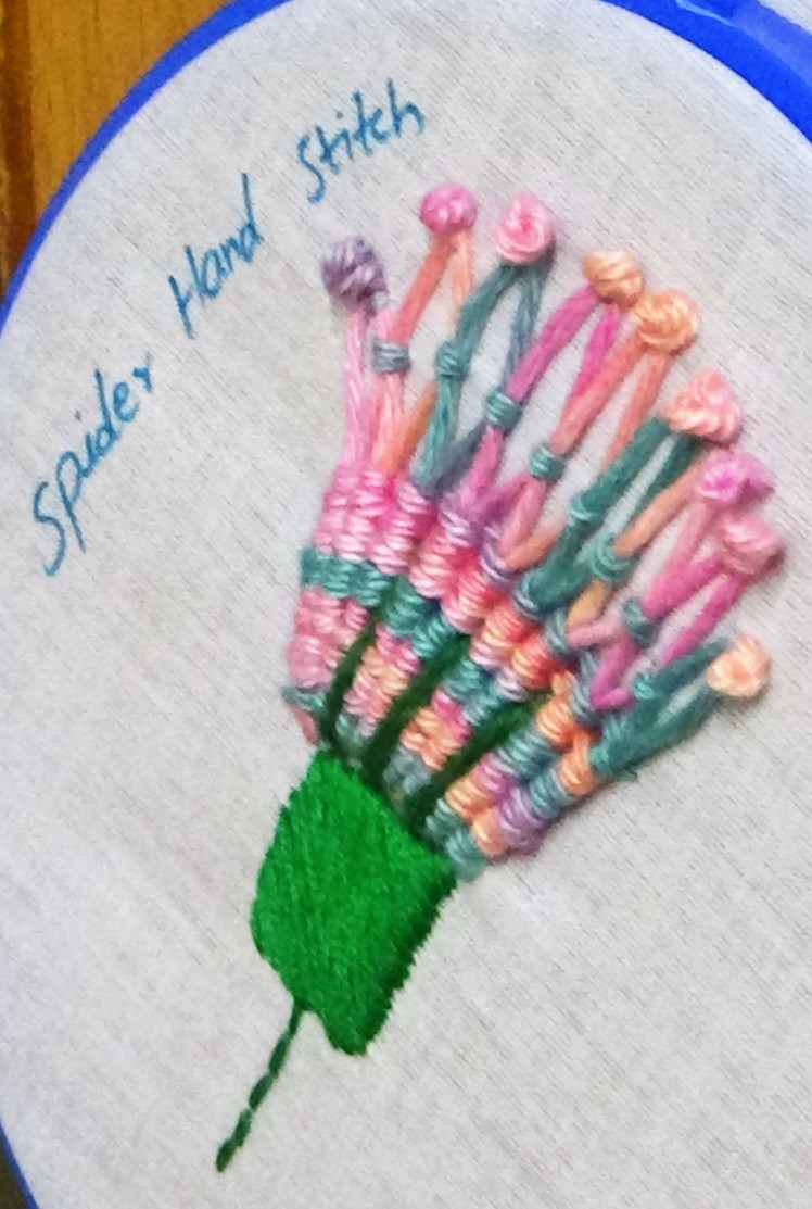 Hand  Embroidery - Spider Hand Stitch