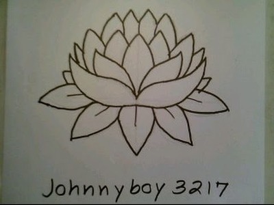 How To Draw A Lotus Flower Easy For Everyone Como dibujar una flor de loto