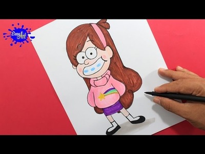 HOW TO DRAW MABEL GRAVITY FALLS l  Como dibujar a mabel l  how to draw cartoon