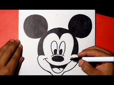 How to draw mickey mouse  disney -   como dibujar a mickey mouse