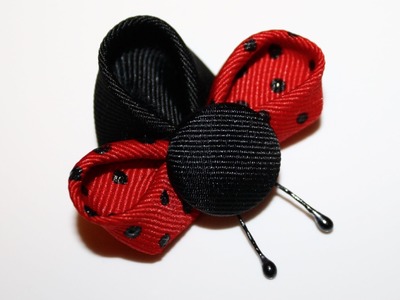 Ladybug Ribbon Sculptures - Kanzashi Tutorial #6