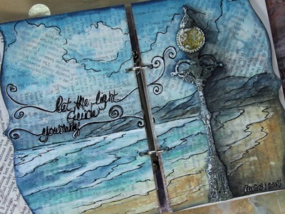 Let the light guide your way Mixed Media Page Process