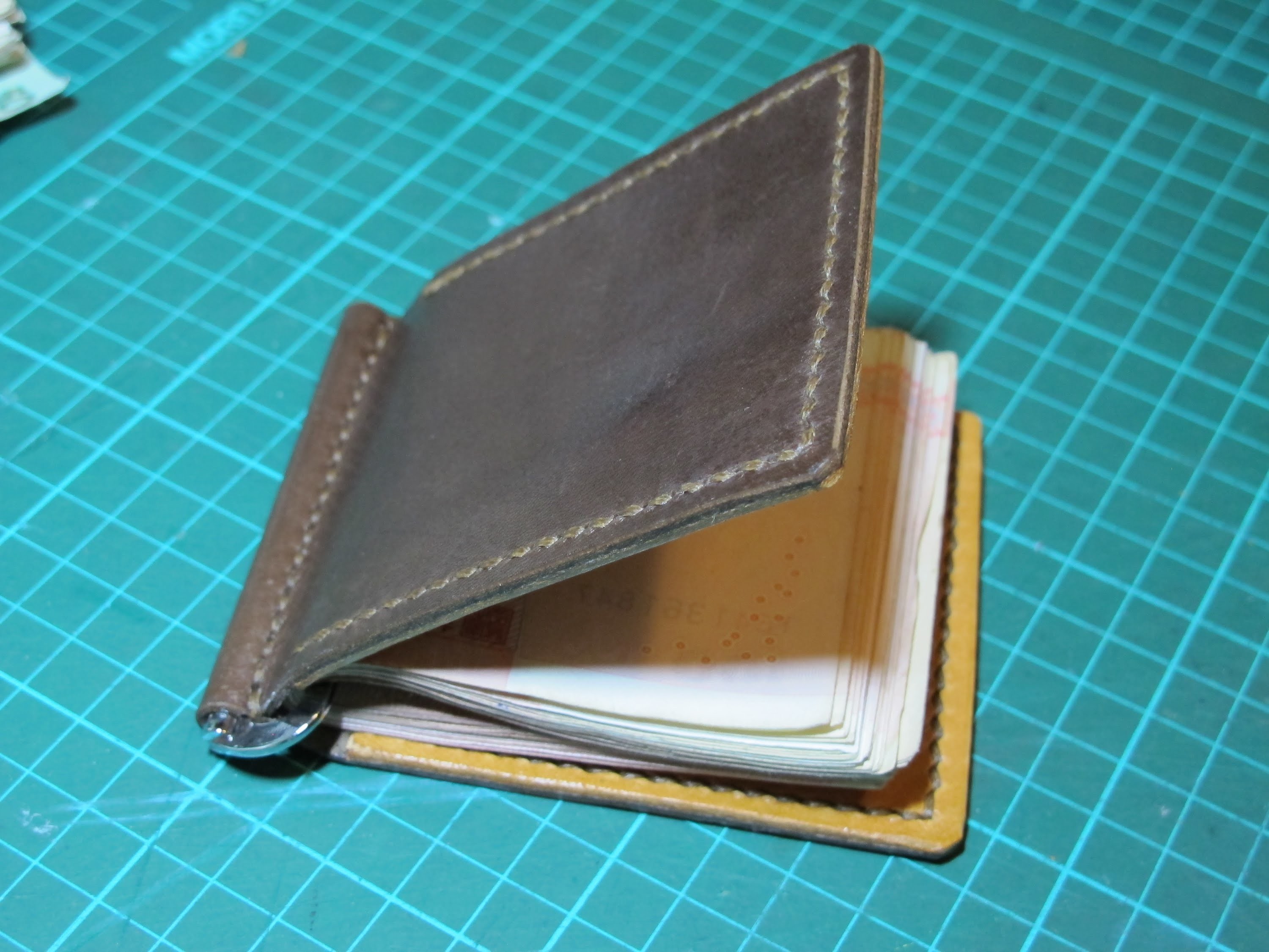 Making a Leather money clip