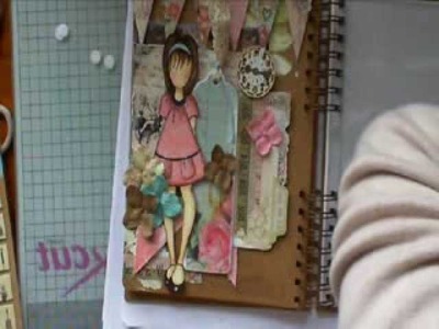 Mix Media Prima Journal with Doll Stamp