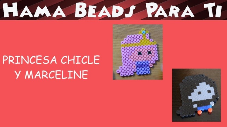 Princesa Chicle y Marceline ("Móvil de Hora de Aventuras") -Tutorial Hama Beads