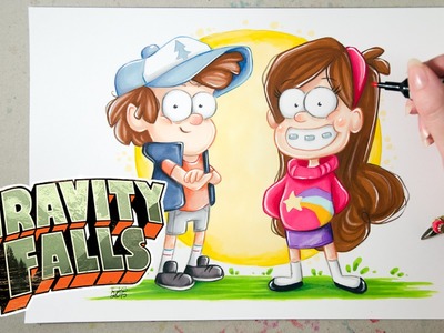 Speed Drawing Dipper and Mabel - GRAVITY FALLS