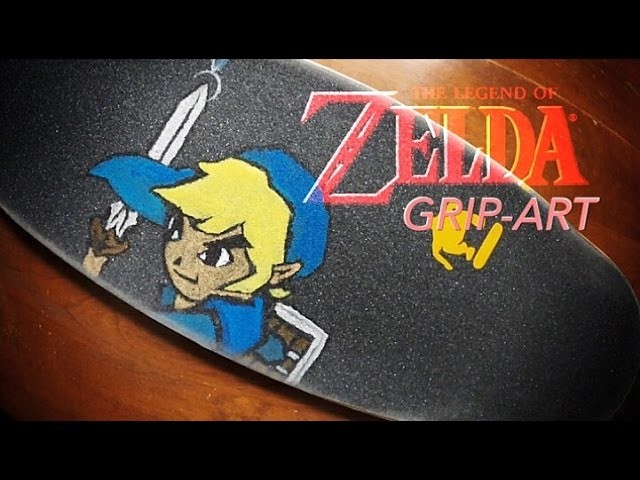 Zelda Grip-art: Toon Link skateboard time-lapse