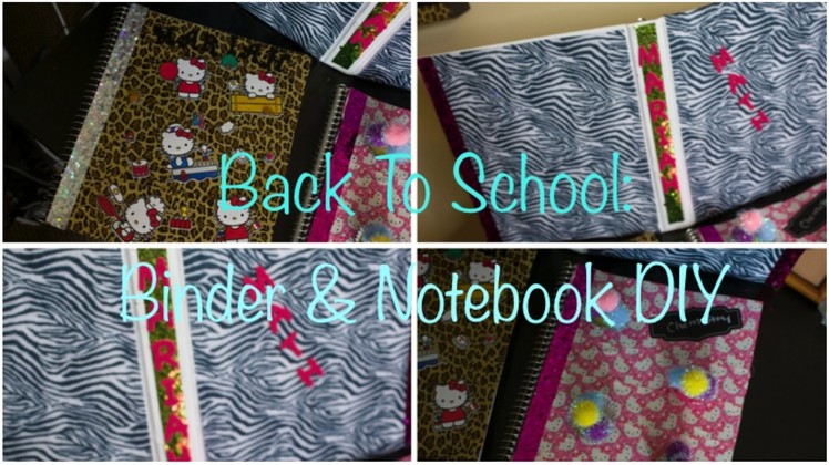3 Easy Back To School DIY: Binder & Notebooks - Zebra, Cupcakes & Hello Kitty! | Pinkl0vexx