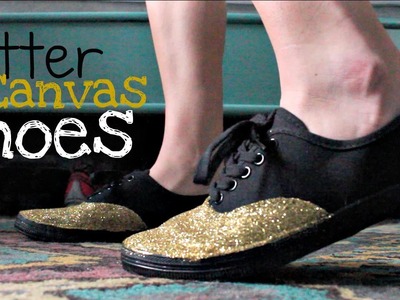 DIY | Glitter Toe Canvas Shoes