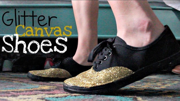 DIY | Glitter Toe Canvas Shoes