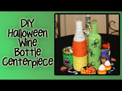 DIY Halloween Wine Bottle Centerpiece [Let's Create Something Great!]