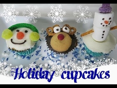 DIY Holiday Snowman and Rudolph Cupcakes - Sharron's Take