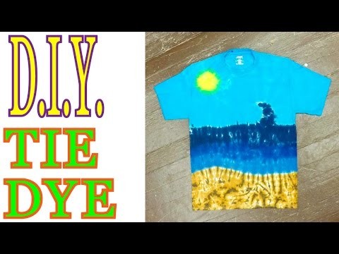 DIY How to Tie Dye an Ocean Scene [Long Tutorial] #23