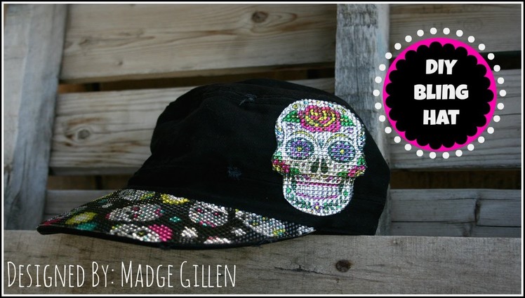 DIY Sugar Skull Ball Cap