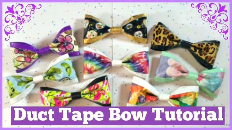 EASY + CUTE Duct Tape Bow Tutorial! | CraftieAngie