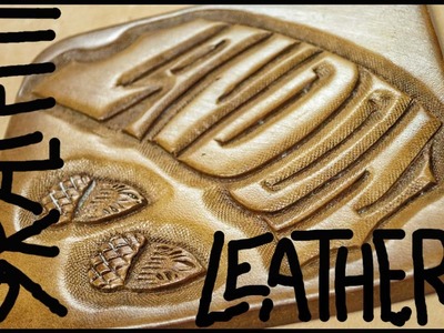 Leather Graffiti - Carving Landon's name into wet and cased leather - Leathercraft tutorial