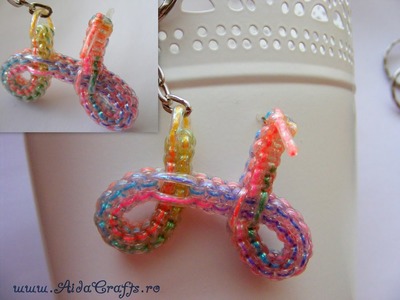 ✿ Scoubidou - Tutorial 4 - 4 fire - Bicicleta - AidaCrafts