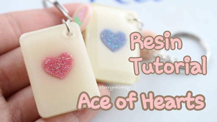 Ace of Hearts Friendship. Couple Keychain Charms | Full Resin Tutorial ♡ BerryWhimsy