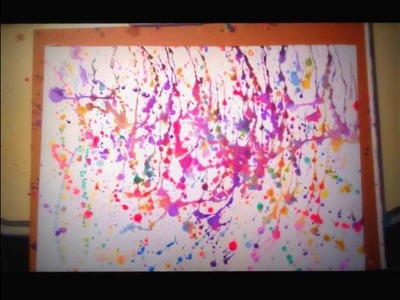 Beautiful paint splatter tutorial - Jackson Pollock inspired-