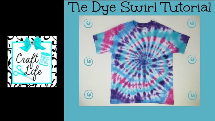 Craft Life ~ Jacy and Kacy DIY ~ Swirl Tie Dye Shirt & Pillowcase Tutorial