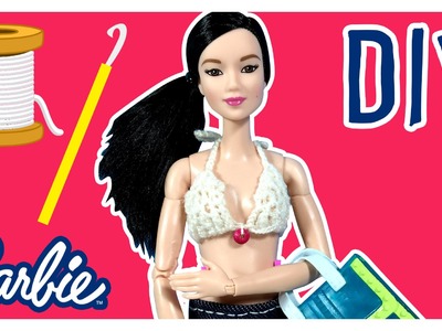DIY - How to Make Barbie Doll Clothes - Barbie Bikini Top - Barbie Tutorial - Making Kids Toys