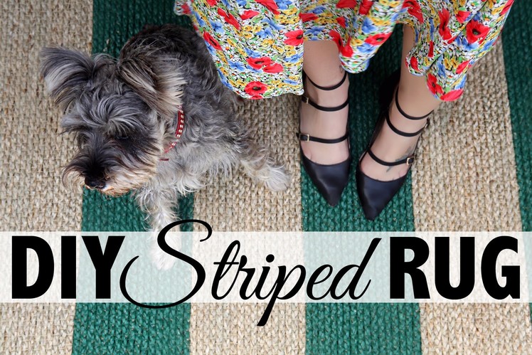 DIY Striped Rug  |  Home Decor: Ikea Hack