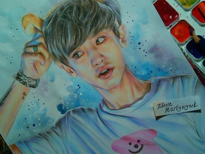 EXO ChanYeol drawing (by Elena Martynyuk)