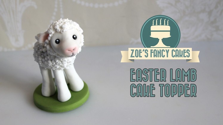 Fondant lamb cake topper how to make a lamb figure cute animal cake decorating tutorials