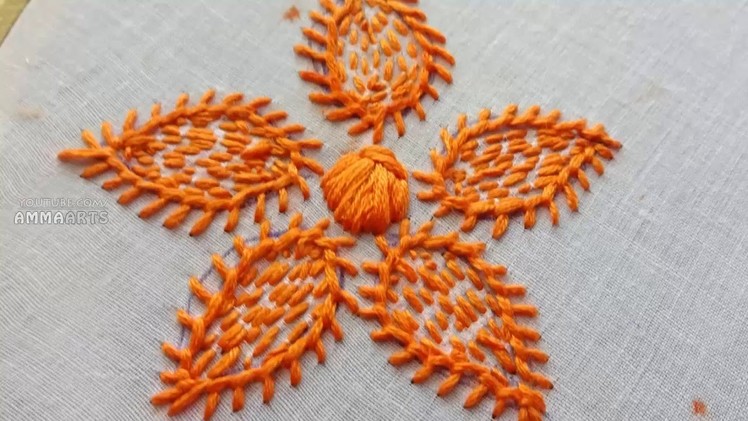 How To Make Hand Embroidery Flower Stitching By Amma Arts