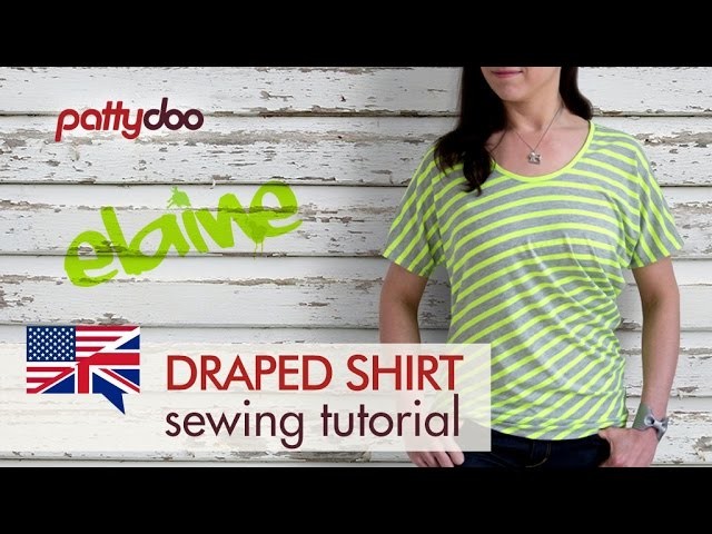 How to Sew a T-Shirt with Striped Fabric and Draping - A Beginners’ Sewing Tutorial