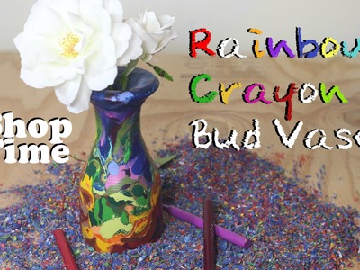 Rainbow Crayon Bud Vase