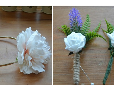 Wedding Accessories: How to make a flower girl headband : How to make a floral button hole